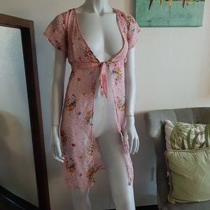 Self Esteem Wrap Cover Up Small Pink White Small
